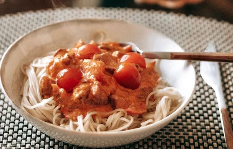 spaghettis sauce tomates cerise et chorizo